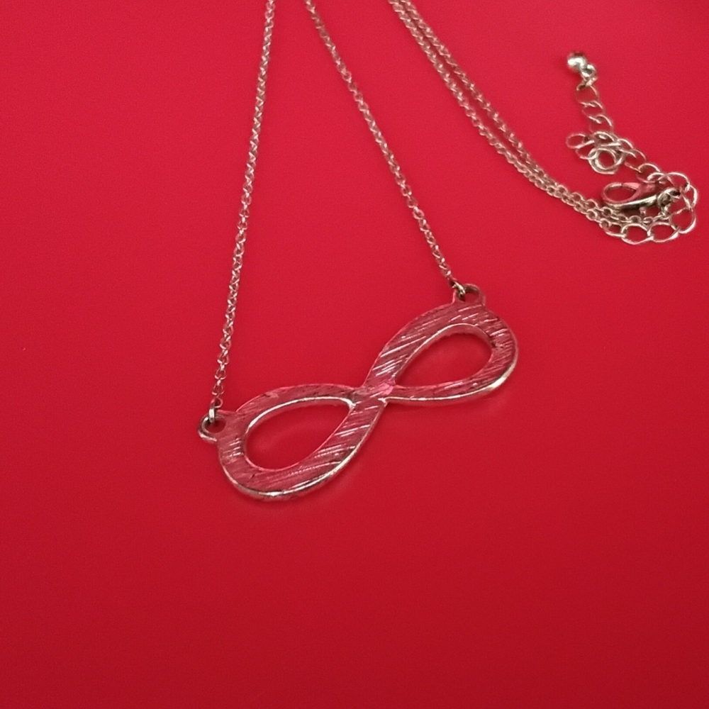Infinity Rhinestone Necklace - Picture 4 of 4